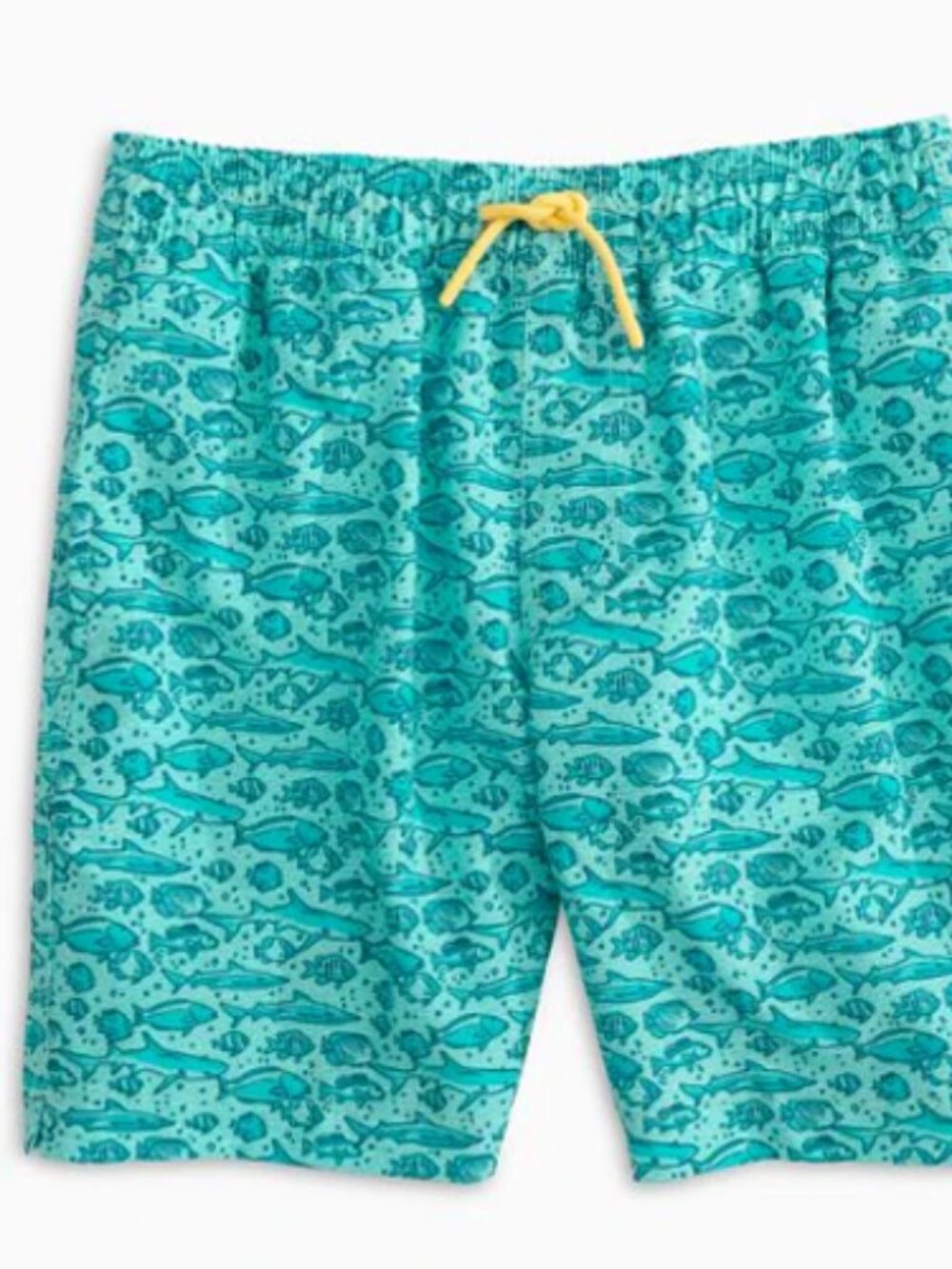 NWT Southern Tide Big Boys School of Fish Swim Trunk - Crystal Blue XL